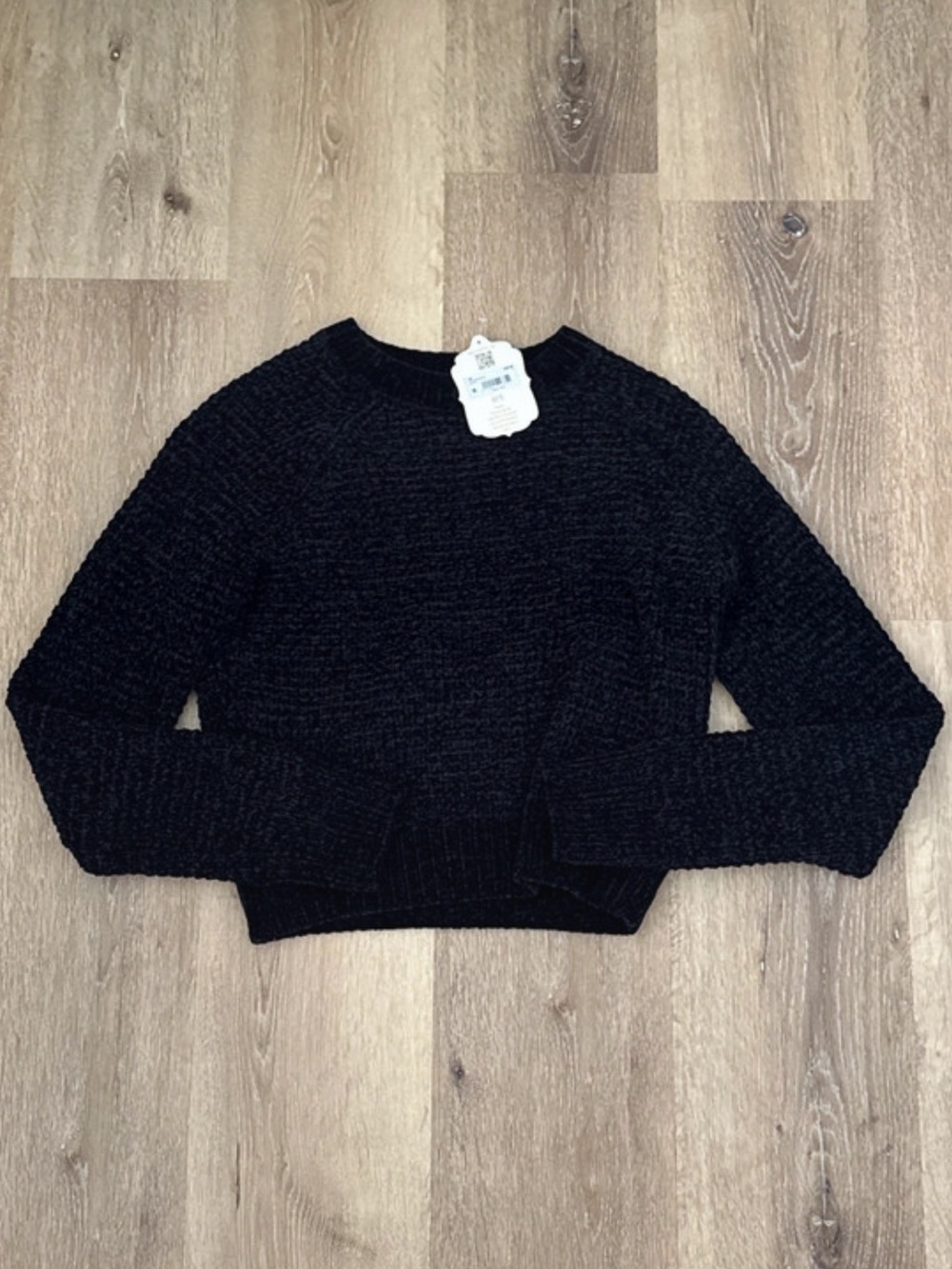 Altar'd State Black Chunky Crewneck Sweater